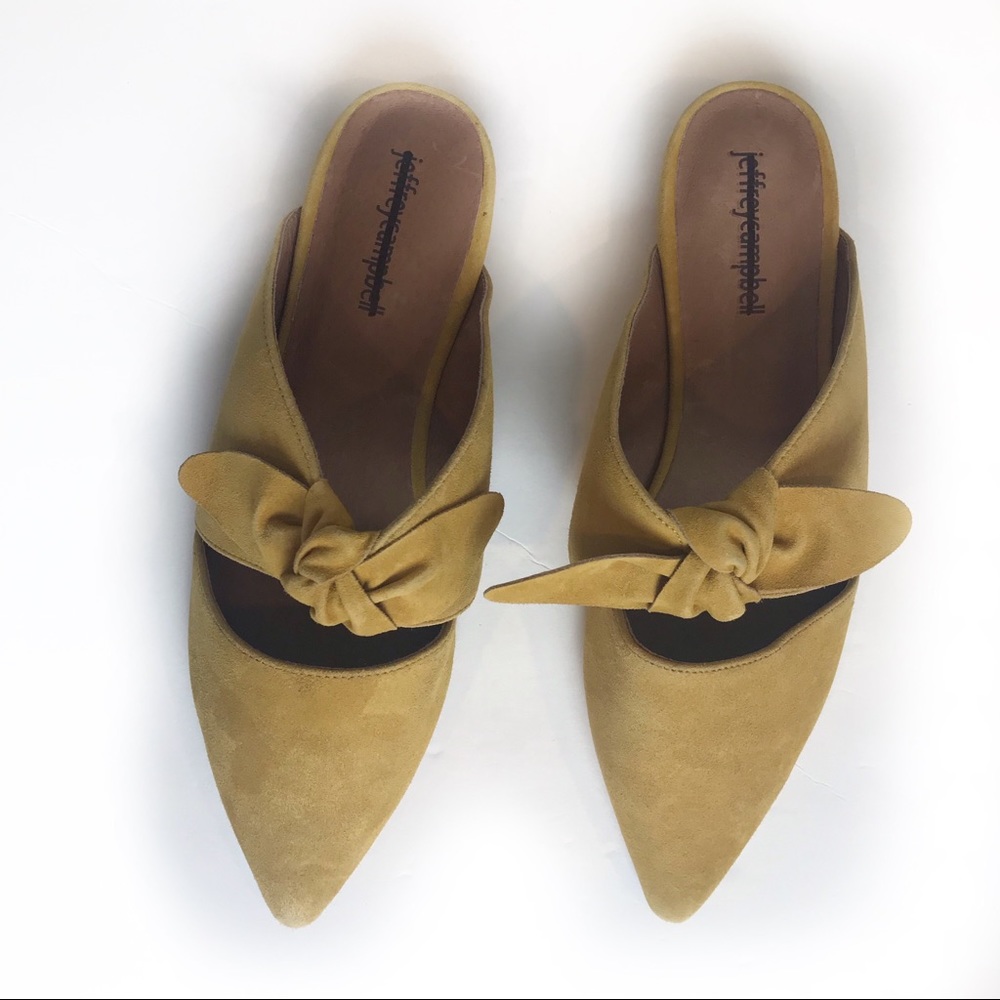 NWOT Jeffrey Campbell Charlin Mustard Yellow Mules